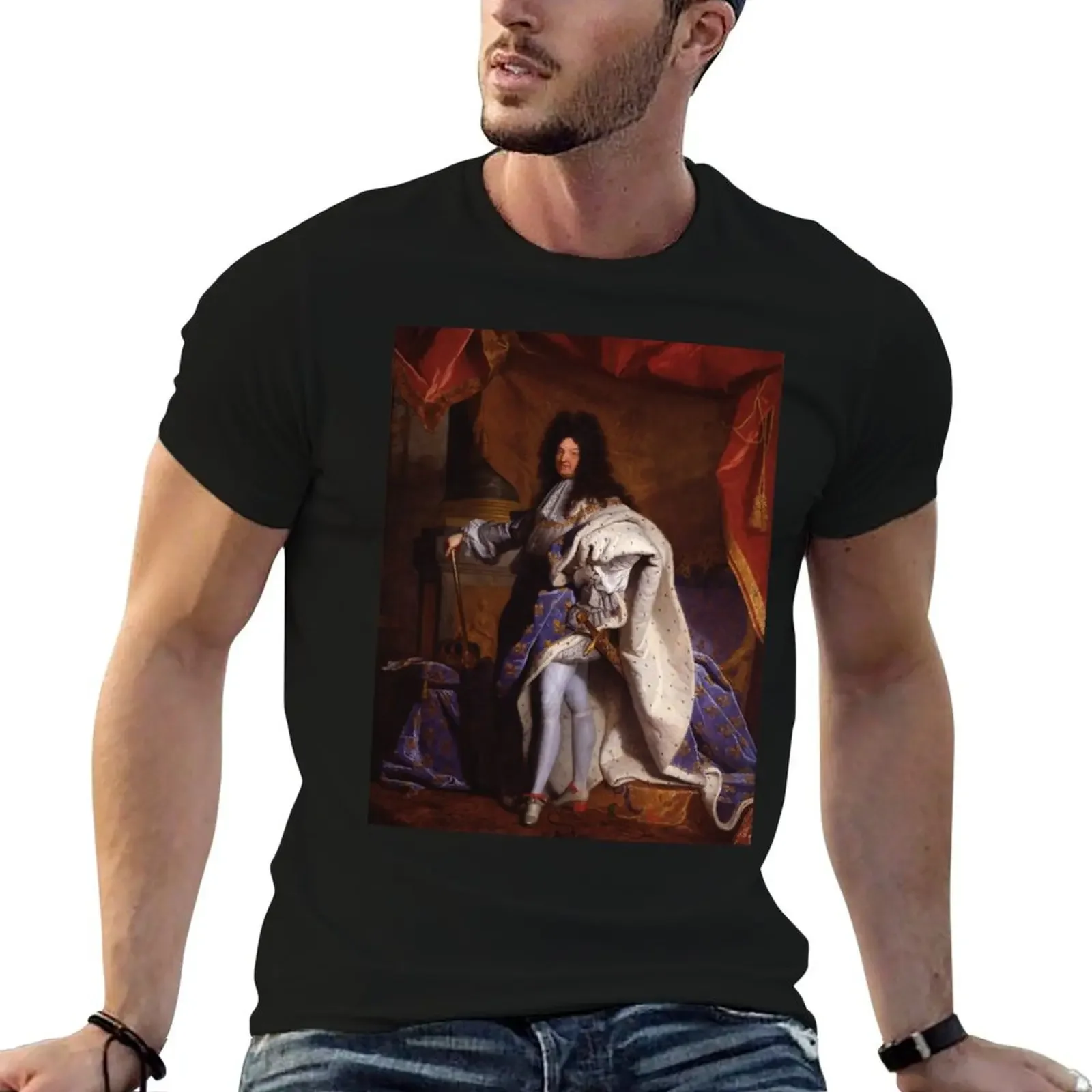 King Louis XIV of France (1702) - Hyacinthe Rigaud T-Shirt summer top street wear men clothings