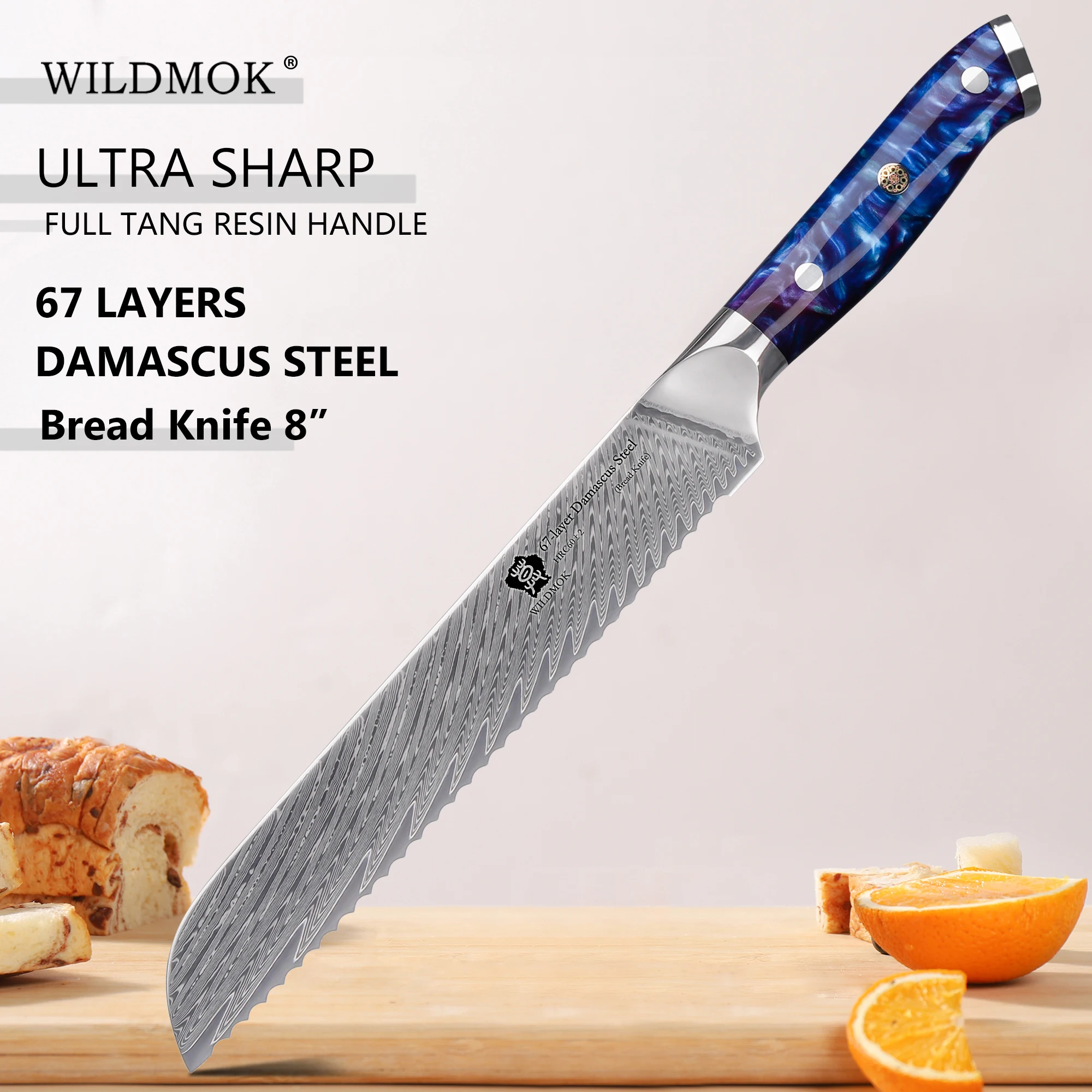 WILDMOK Serrated Bread Knife 8