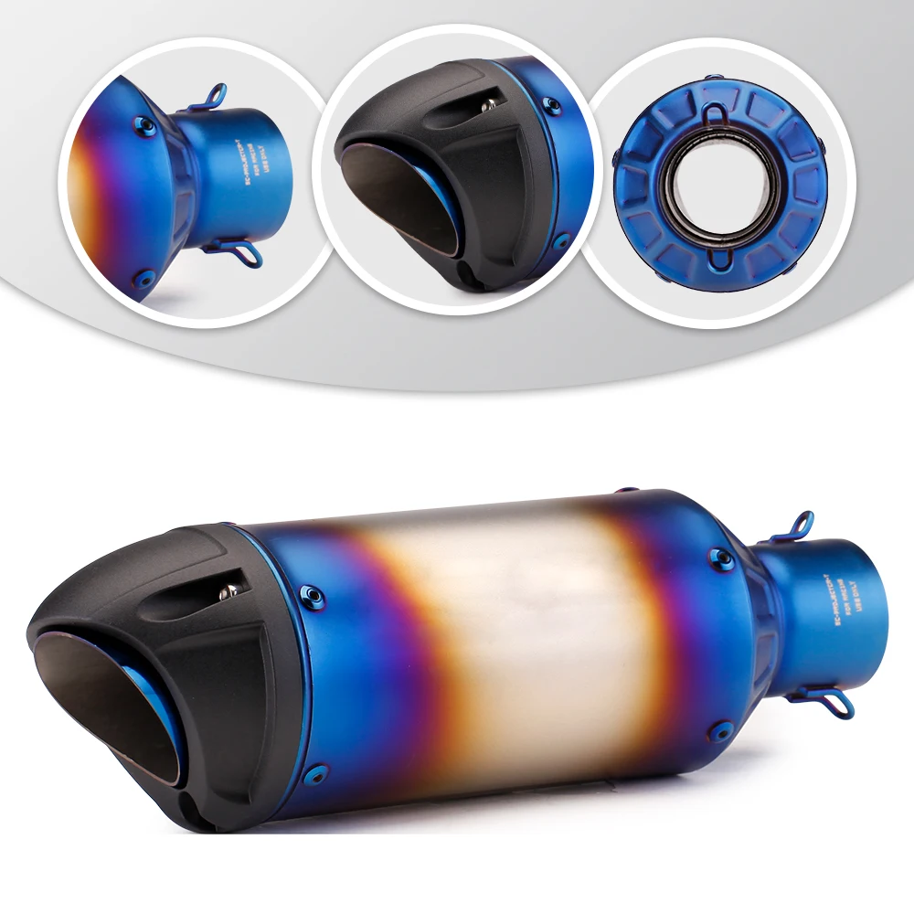 

Universal S-project Motorcycle Exhaust Muffler 51mm Racing Scooter Exhaust Muffler for z400 pcx ninja400 gsx250 MT07 MT09 z900