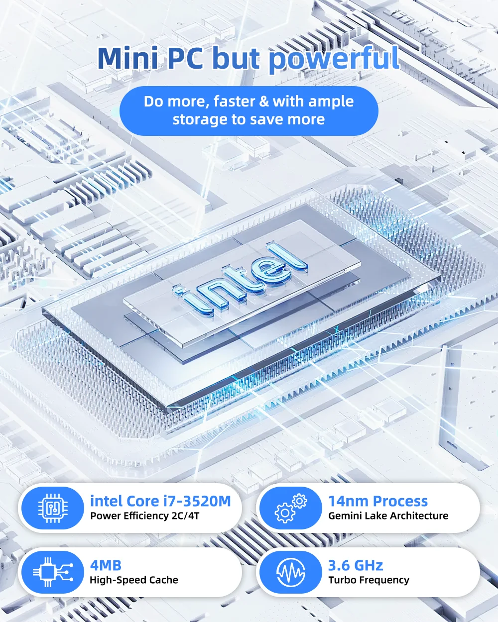 Мини-ПК TexHoo, Win 10 Pro, твердотельный накопитель 8 ГБ DDR3L 512 ГБ, двухдиапазонный Wi-Fi + BT, портативный ПК Intel i7 3520M ITX, офисный мини-компьютер 4K при 60 Гц