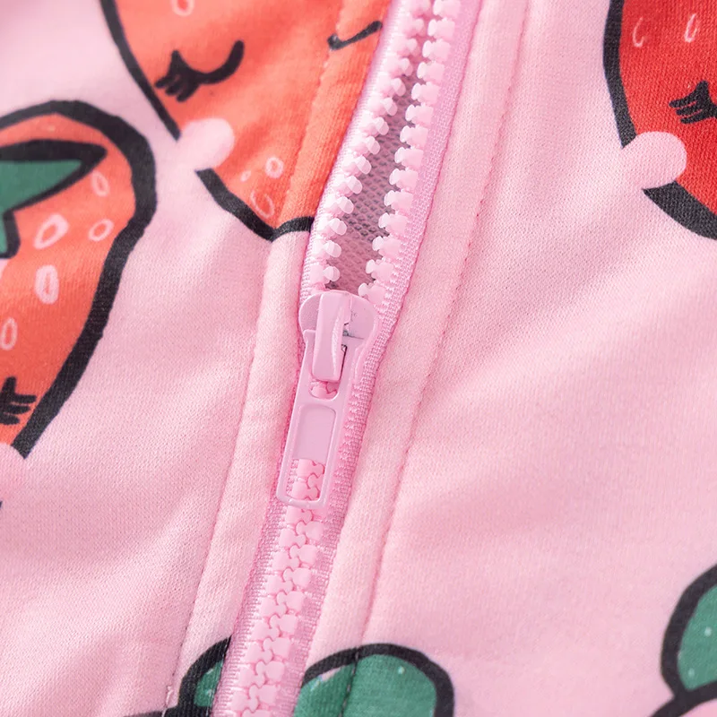 

Girls' Sweatshirt Wholesale Autumn Cartoon Long Sleeve Children's Tops Zipper Hooded Sweatshirt