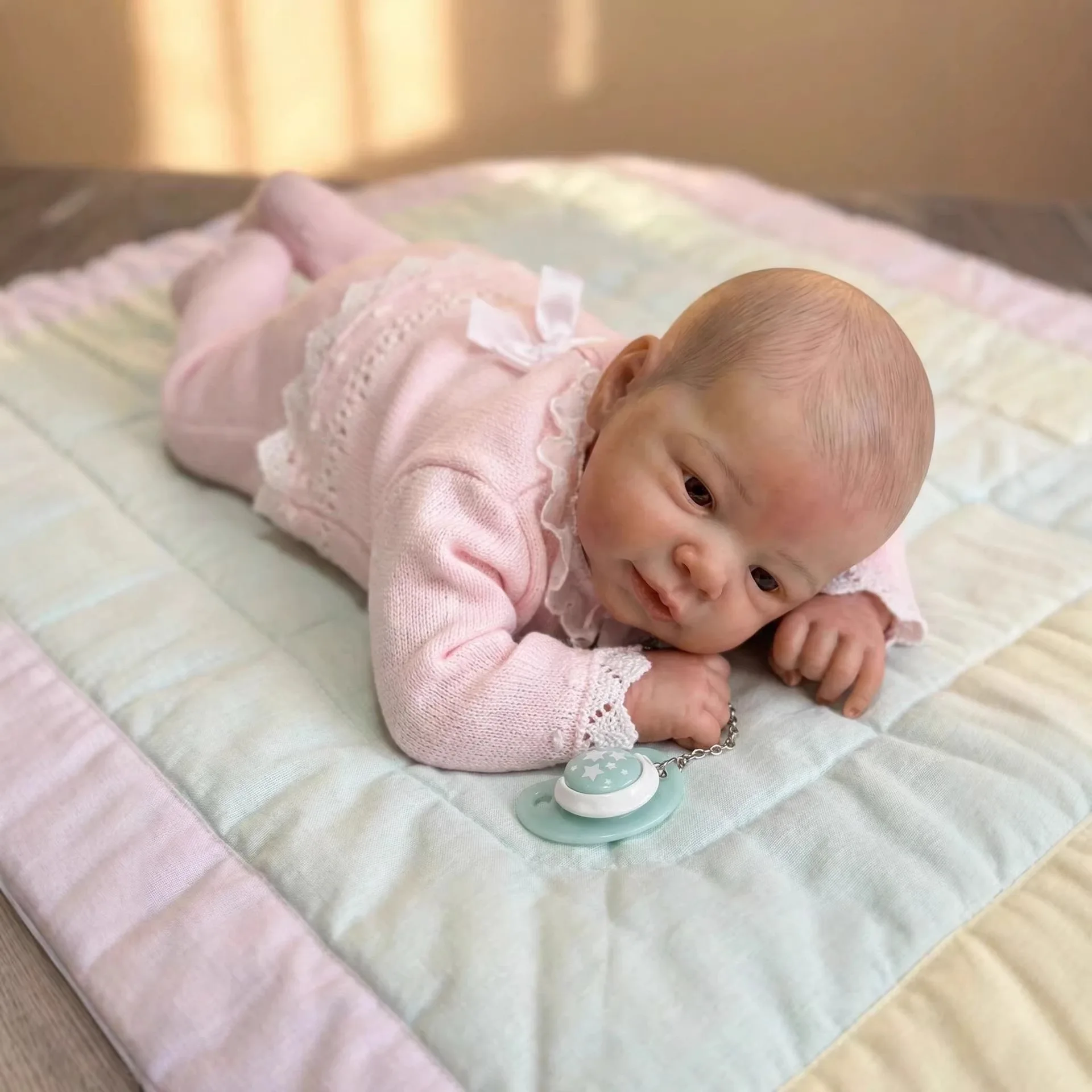 ตุ๊กตารีบอร์น 3 มิติ ความละเอียดสูง ขนาด 19 นิ้ว ผิวสัมผัสสมจริง งานแฮนด์เมด ของขวัญวันหยุดที่เหมาะสำหรับเด็ก