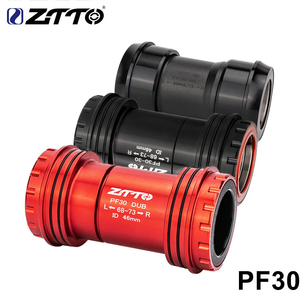 ZTTO PF30sh Press Fit Bottom Bracket Ceramic Bearing MTB Road 68/73mm φ46mm Frame DUB 28.99 Crank 22/24/30mm Spindle Crankset