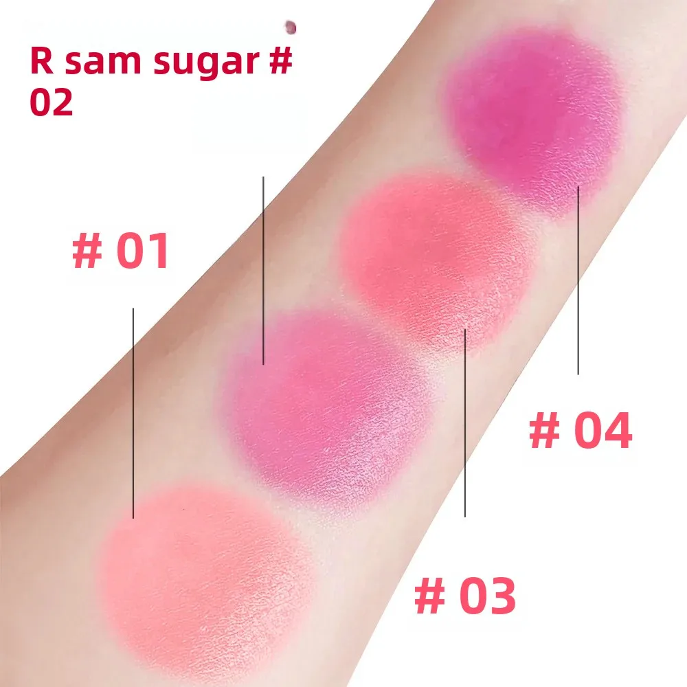 4 Color Jelly Blush Stick Matte Moisturizing Lip Balm Eyeshadow 3 in 1 Multi Use Brightening Makeup Gloss