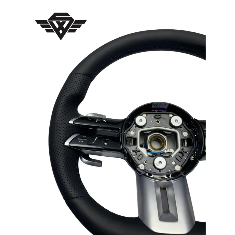 Genuine Leather Steering Wheel  Custom Interior Decoration for Mercedes Benz W212 223 809  E Class GLK Classic Design Style