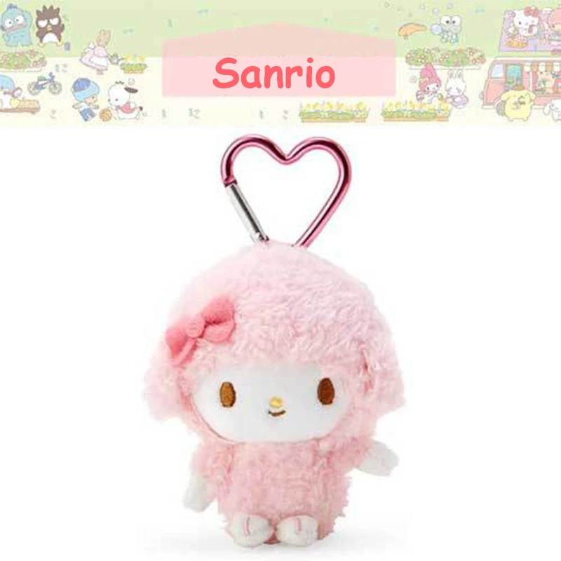 Sanurgente-Pendentif en forme de cœur pour sac à dos, My Melody Cute, My Sweet Piano Key, JOToy Cartoon, Accessoire au beurre en peluche, Cadeaux pour filles