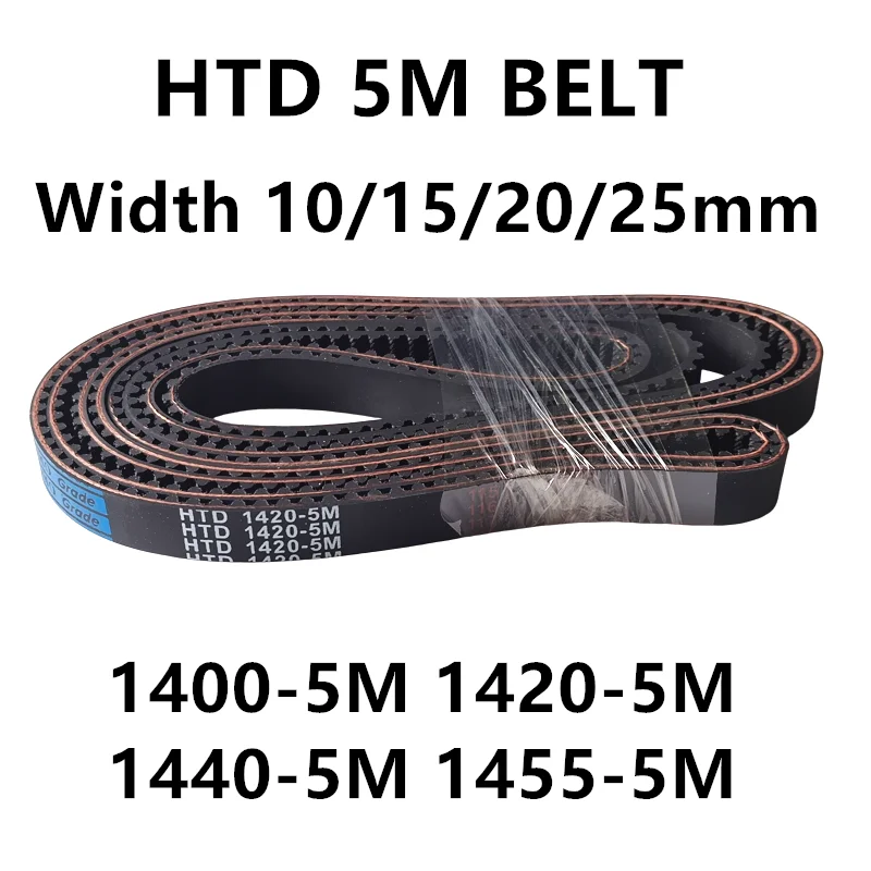 HTD 5M Synchronous Timing Belt C=1400/1420/1440/1455 Width 15/20/25mm Teeth 280 284 288 291 HTD5M 1400-5M 1420-5M 1440-5 1455-5M
