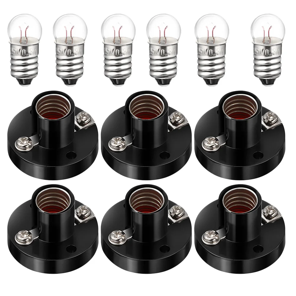 1Set Screw Light Bulb Holder Base Set Durable Light Bulb Holder Stand for Physics Experiment Lighting Accessories