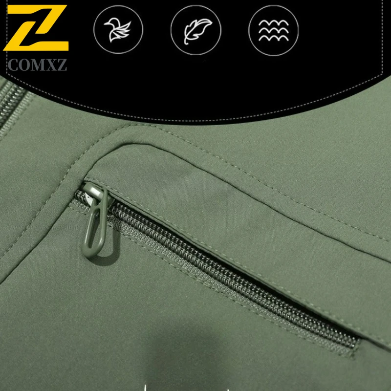 2025 New Camping Fishing Vest Men's Autumn Casual Zipper Pocket Sleeveless Work Jacket Waistcoat Outdoor Cycling Windproof Vests