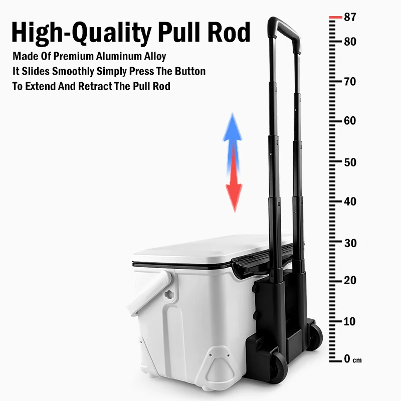 LEYDUN 25L Pull Rod Fishing Cooler Box Fishing Tackle Boxes Tank Case Gear Tools Fish Storage Fishing Tools Portable Air Holes 썸네일 6