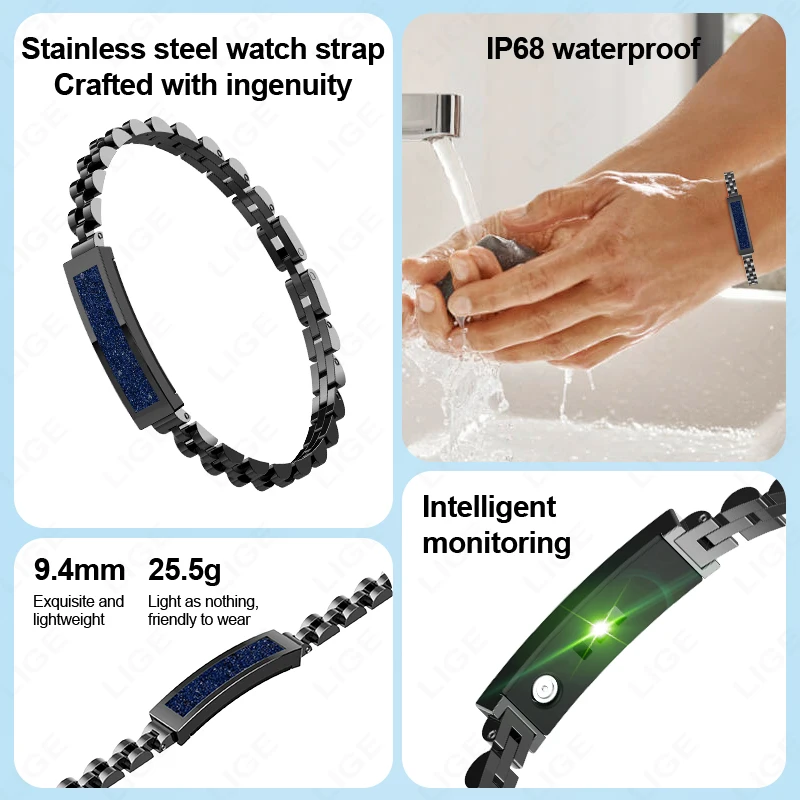 Original LIGE Smart Watch IP68 Waterproof More Sports Modes Heart Rate Women‘s Smart Bracelet smart watchs For Android And lOS