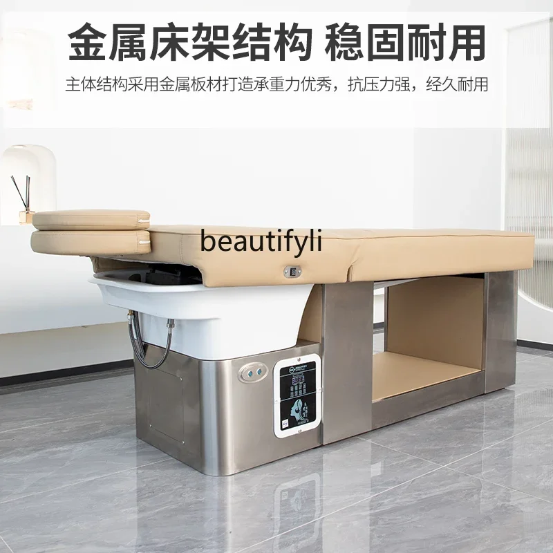 سرير شامبو للتدليك من SS NewThai، صالون شعر، تجميل كهربائي خاص، سرير معالجة الرأس، سرير تبخير لتدوير المياه