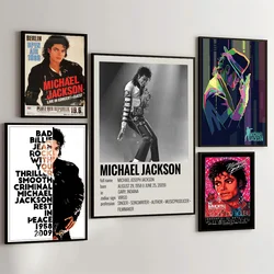 1PC Michael Jackson Poster Movie Sticky Posters Retro Kraft Paper Sticker DIY Room Bar Cafe Aesthetic Art Wall Painting