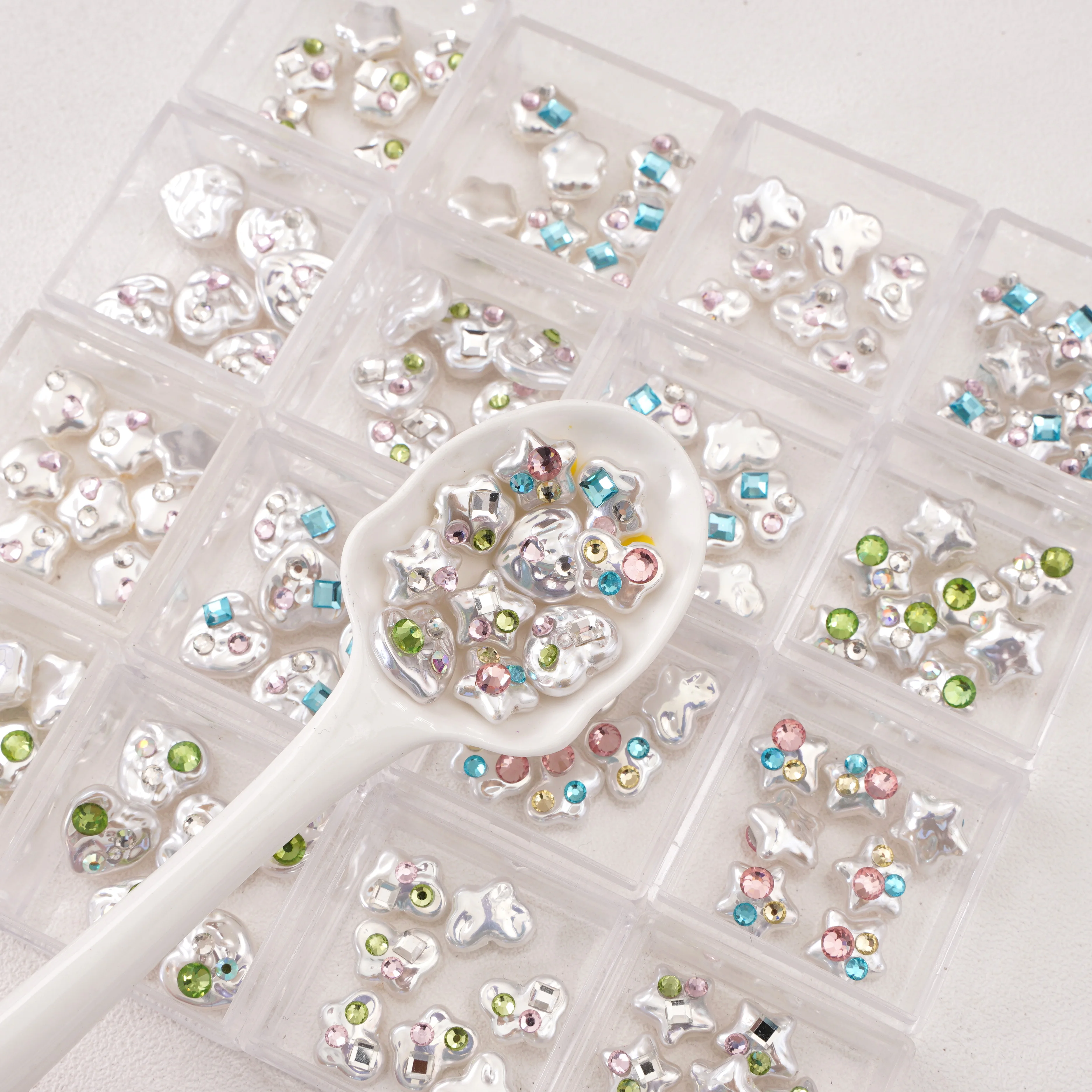 Acrylic Imitation Pearl Drill Beads 1pc/bag Multicolor Butterfly/Pentagram Irregular Shape Beads DIY Making Necklace Findings