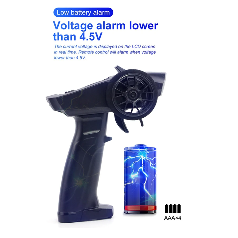 New Turbo Racing 2.4G 4CH Remote System Lcd Display Radio Transmitter Remote Control with Receiver for RC Car Auto Boat