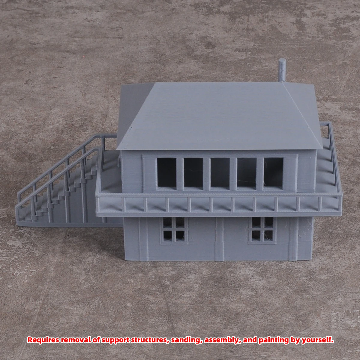 N HO Maßstab Modellbausatz Gebäude Haus Hütte Büro Miniatur Diorama Modell Eisenbahn-Layout Modell 1/64 1/72 1/87 1/150 – Detail 1