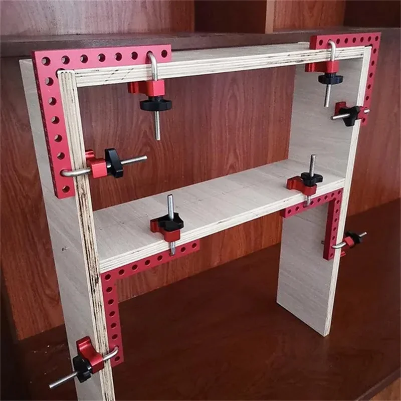 Imagem -03 - Braçadeira de Ângulo Direito de Liga de Alumínio 90 Degree Corner Clamping Square Tools Mandíbula de Balanço Ajustável para Madeira Pcs por Conjunto