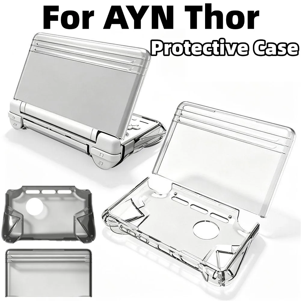 para-ayn-thor-capa-protetora-para-dispositivo-portatil-de-tela-dupla-com-tpu-transparente-alca-macia-integrada-e-capa-protetora-rigida-transparente