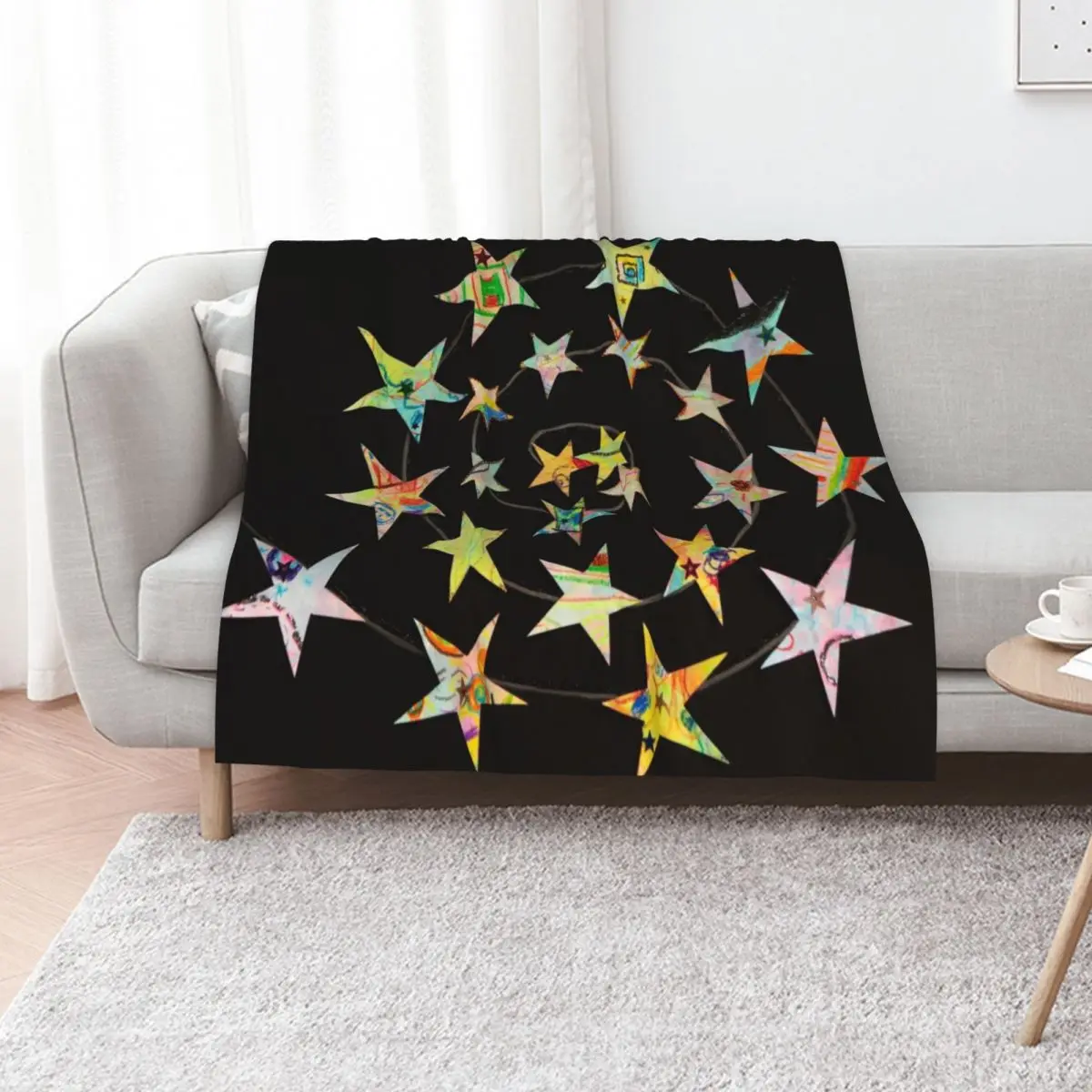 

HHPS Art Show, Class 2B, Watercolour and Wax Paper Collage: Follow Your Star Throw Blanket For Sofa Thin Bed Blankets