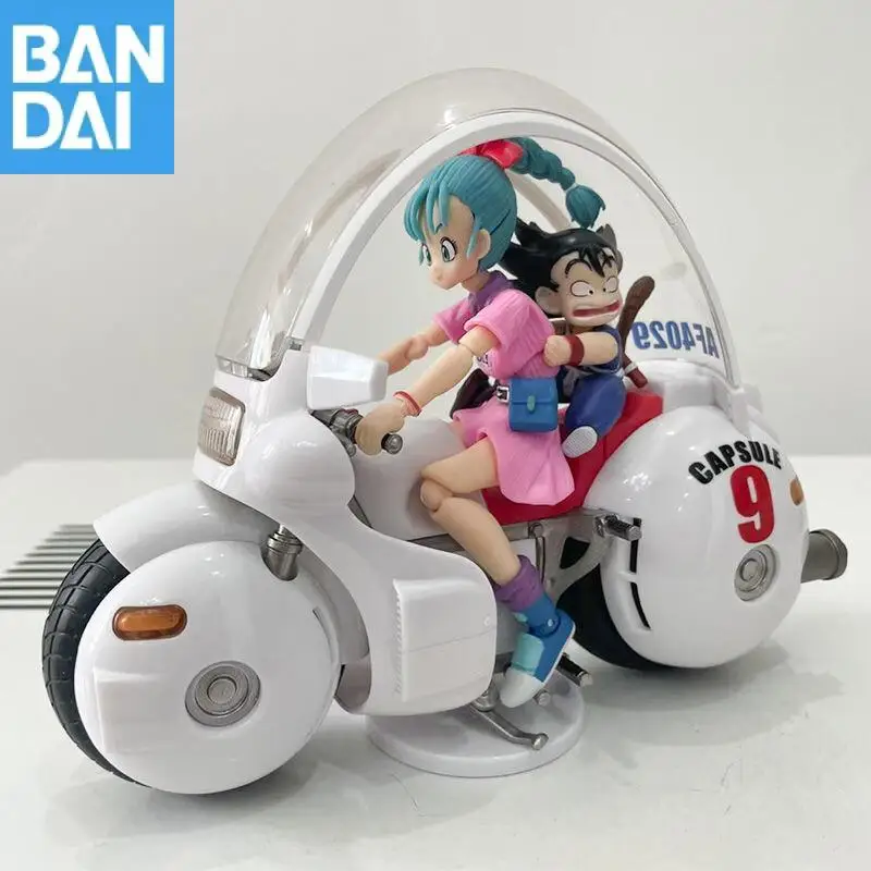 Bandai S.h.figuarts Dragon Ball Son Goku Bulma motocicleta Holpoi cápsula No.9 17,5 Cm figura de acción modelo coleccionista juguete para regalo