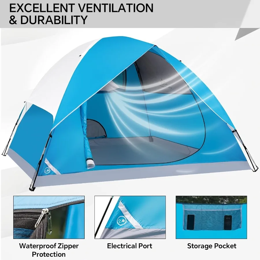 1/2/4/5/6 شخص قبة الخيام للتخييم خفيفة الوزن المحمولة الظهر خيمة صغيرة سهلة الإعداد في الهواء الطلق مقاوم للماء التخييم هيكي