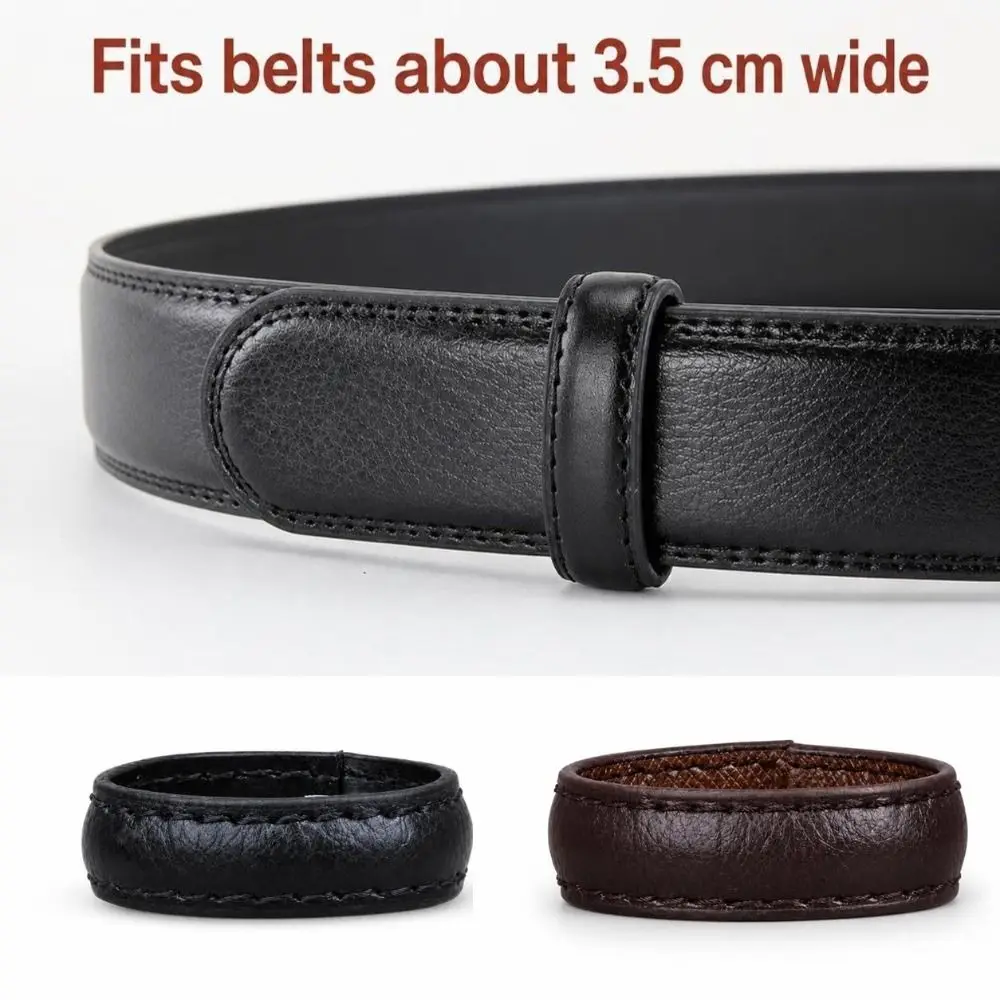 Replacement PU Leather Belt Loop Keeper Universal Fit Fixing Ring Belt Retainer Loop Belt Strap Holder for 35mm Wide Belts