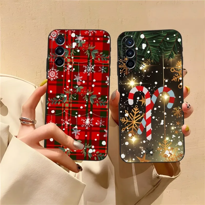 Merry Christmas Phone Case Fundas For Huawei P50 Lite P30 P40 P20 P10 Mate 60 40 Pro Plus Psmart Z 6 7 9 Coque