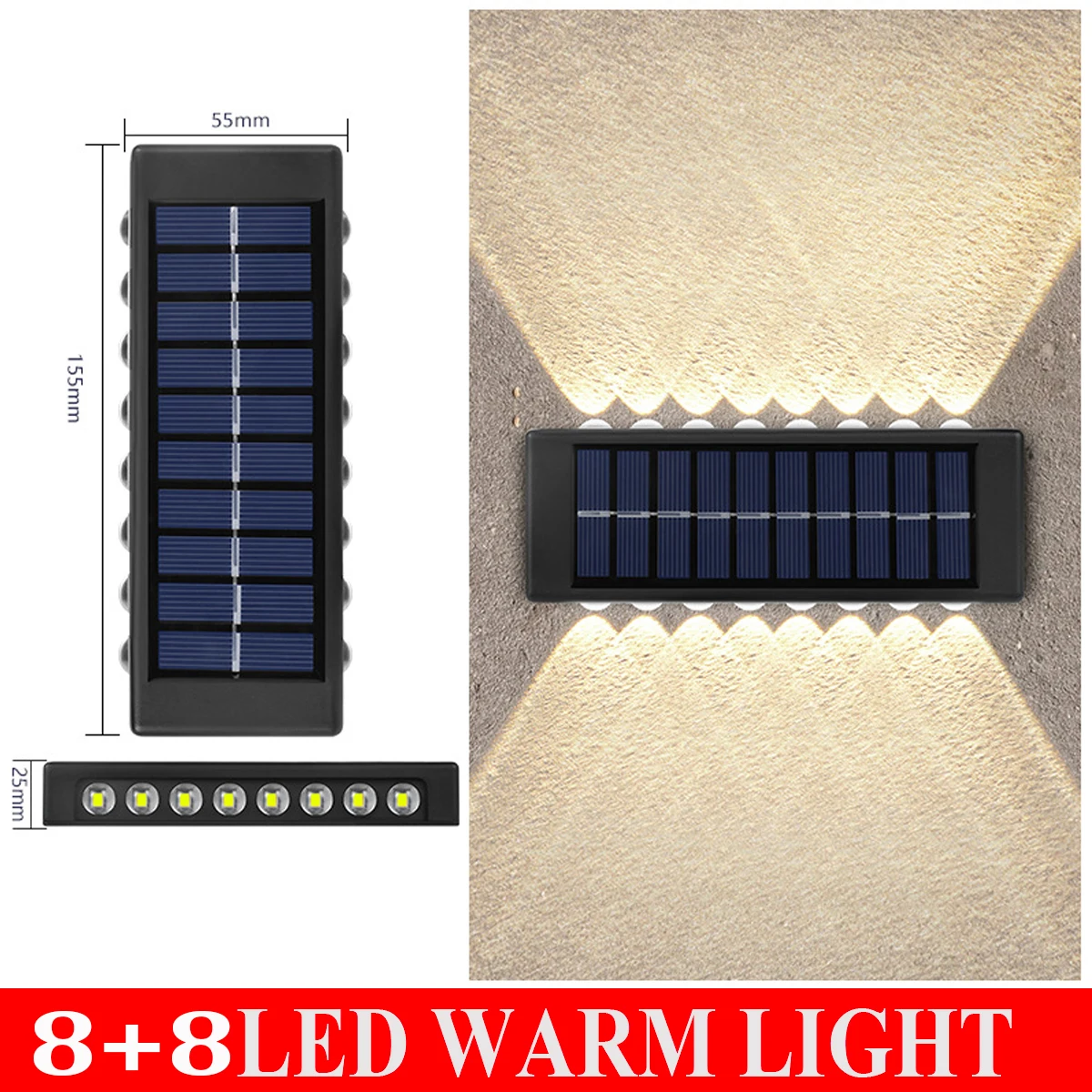 10LED Solar Wand Lampe Im Freien Wasserdichte Up Und Unten Solar Lichter Luminous Beleuchtung Garten Dekoration Treppen Zaun Sonnenlicht Licht