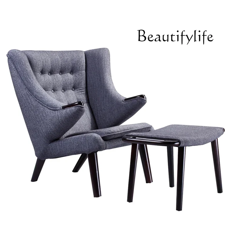 

N Simple solid wood quality luxury leisure sofa recliner designer style high sense fashion