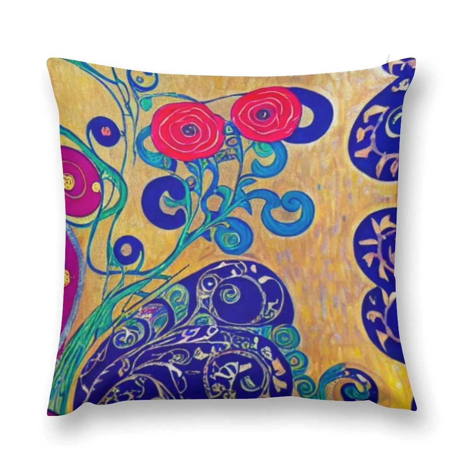 

Roses Gustav Klimt Throw Pillow Embroidered Cushion Cover Couch Pillows Pillowcase Cushion New year pillow