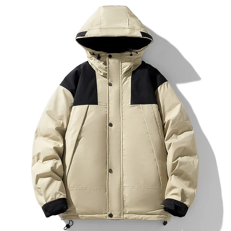 

Down jacket men's fashion trend, lightweight and short hooded down jacket men's winter jacket, warm men's new men's clothing