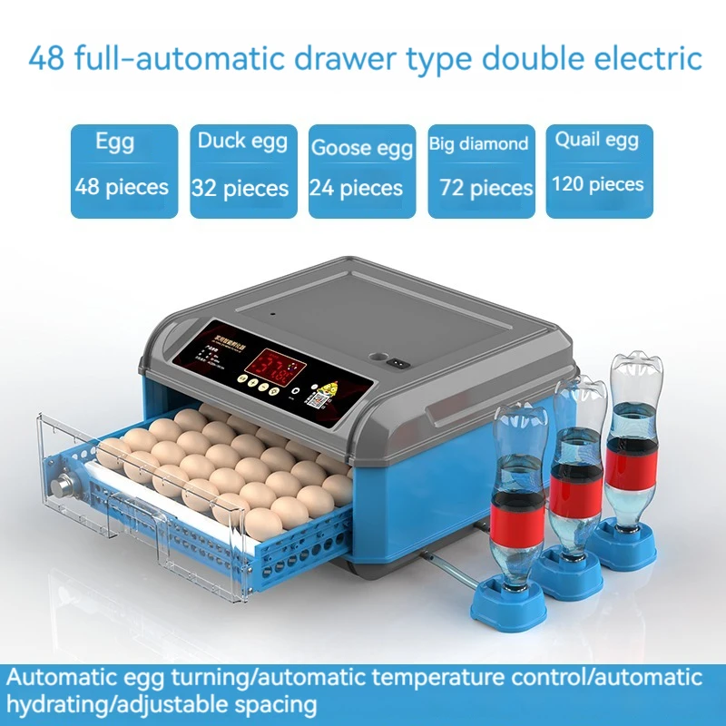 

24/36/48 Chicken Automatic Intelligent Small Incubator For Hatching Chicken Duck Quail One Machine For Multiple Incubation 220V