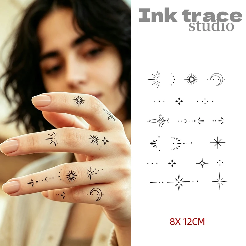 Waterproof New Finger Tattoo Temporary Stickers: Semi-Permanent Magic Fake Tattoos That Last 7–15 Days for Easy Body Art