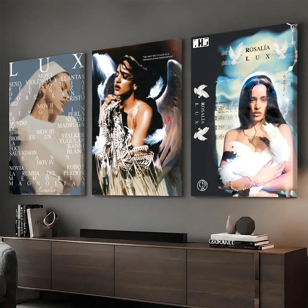 Singer Album R-ROSALIA Painting Calligraphy HD Modern Style Inner Frame Canvas Poster Bedroom Room Hallway Wall Art Decor