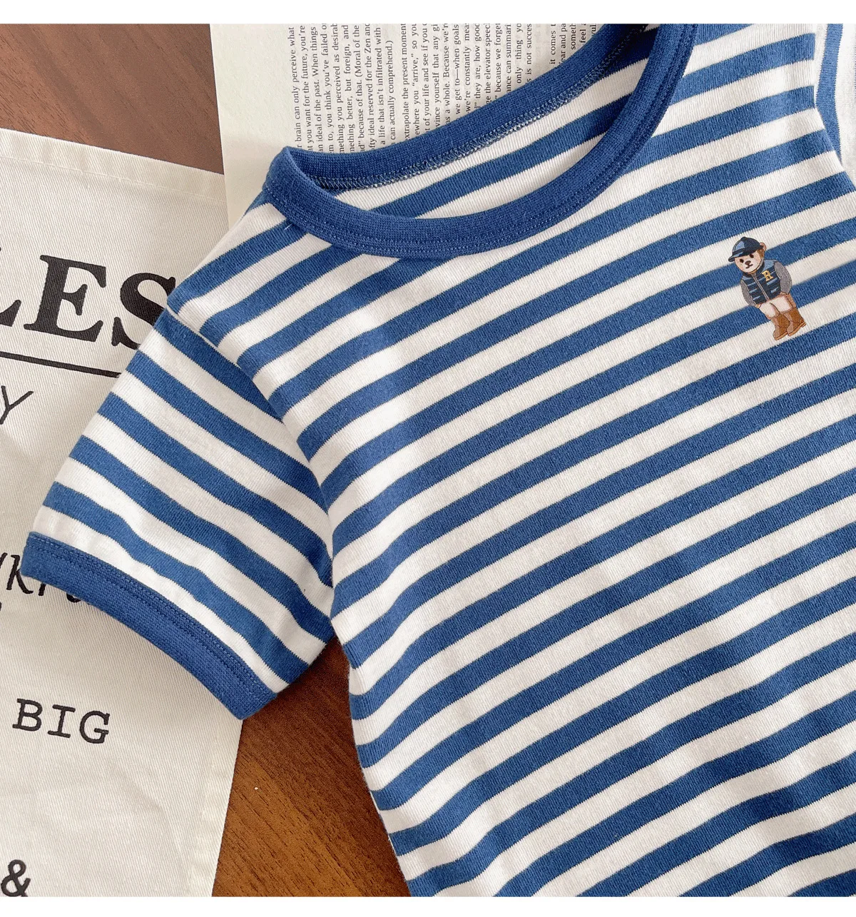 (الصبي 0-3 سنوات) طقم قطعة واحدة للأطفال الصيف قصيرة الأكمام للأطفال الأولاد بذلة القطن الكورية لطيف القطن الدب تسلق الملابس 2025 #4