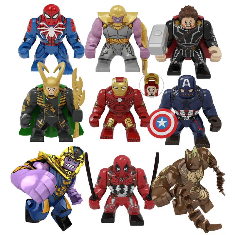 Marvel Mini Building Block Figurines, Large Superhero Anime Figure, Green Giant Assembling Building Blocks for The Boys Toy Gift