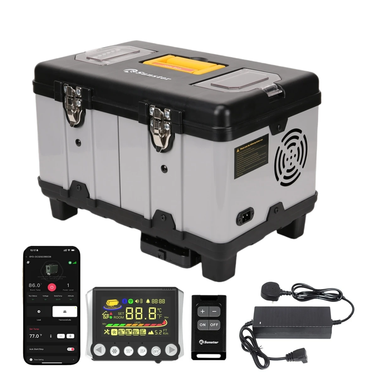 TB10 8KW Parking Heater 12V&24V&110-240V Diesel Air Heater w/Ventilation Mode/Bluetooth APP/Remote Control Car heater For home