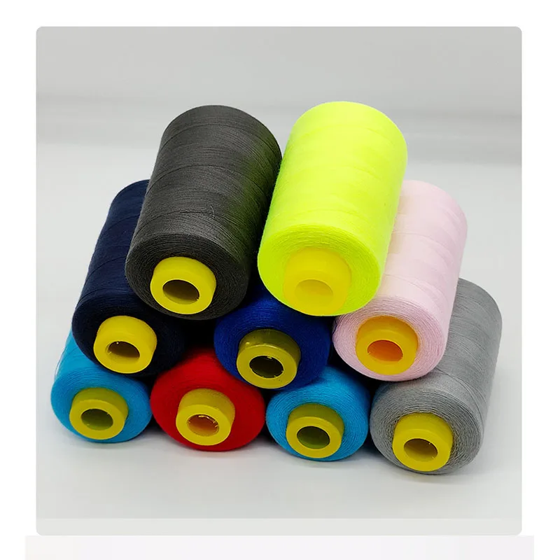 Sewing Threads 40s/2 100% Polyester Diy Material For Clothing Silk Dress Fabric 3000yards/Roll Many Colors Blue coffee Green