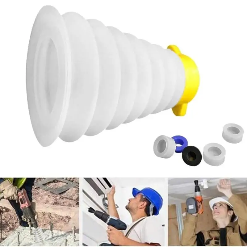F19B Silicone Dust Collector Guard Catchers Bowl For 150mm Round Handle Hammer And Power Tool Effectively Prevents Dust Spread