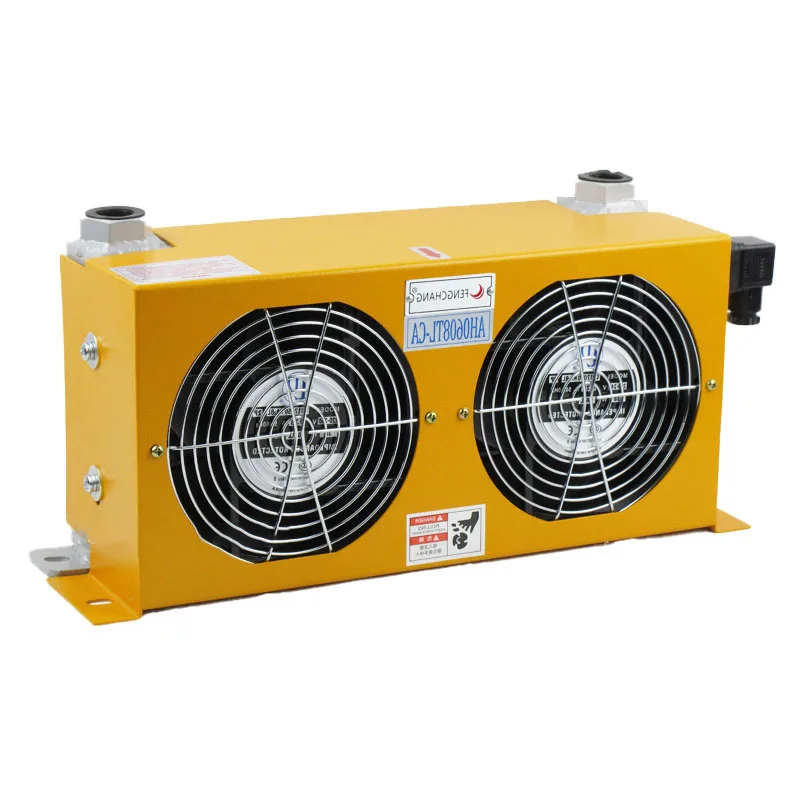 AH0608TL-CA Hydraulic Air Cooler 2.4KW Oil Radiator AF Series Plate-Fin Hydraulic Aluminum Oil Coolers 60L/MIN