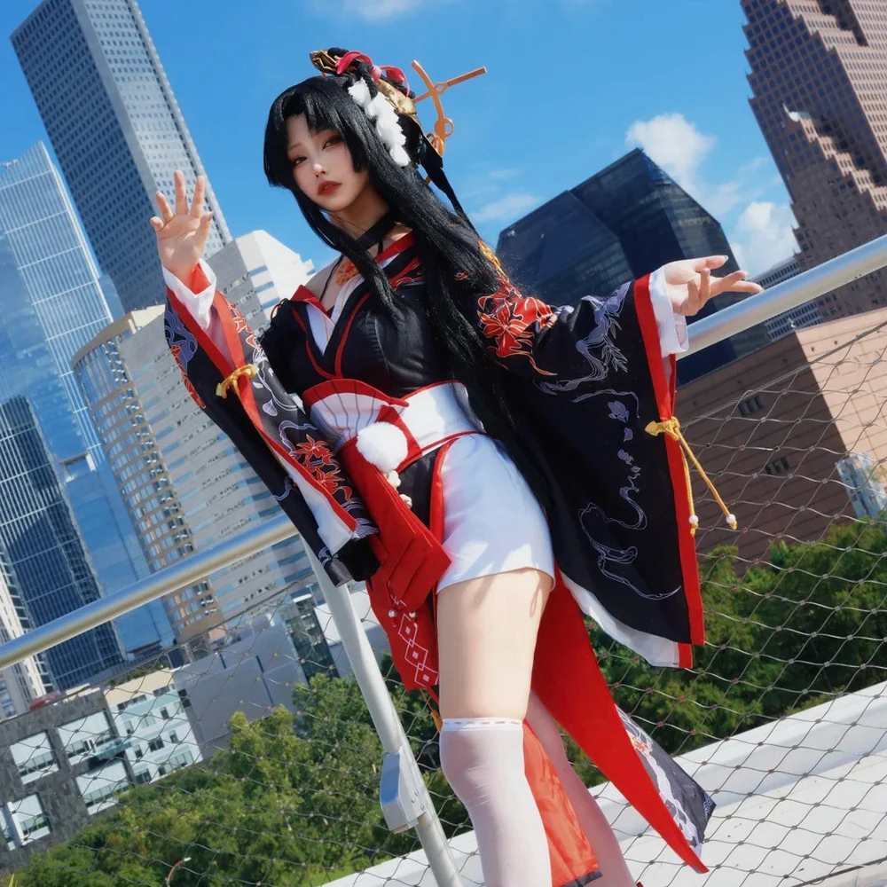 

Game Neverness To Everness NTE Hotori Cosplay Costume Adult Women Dress Kimono Uniform Halloween Masquerade Clothes