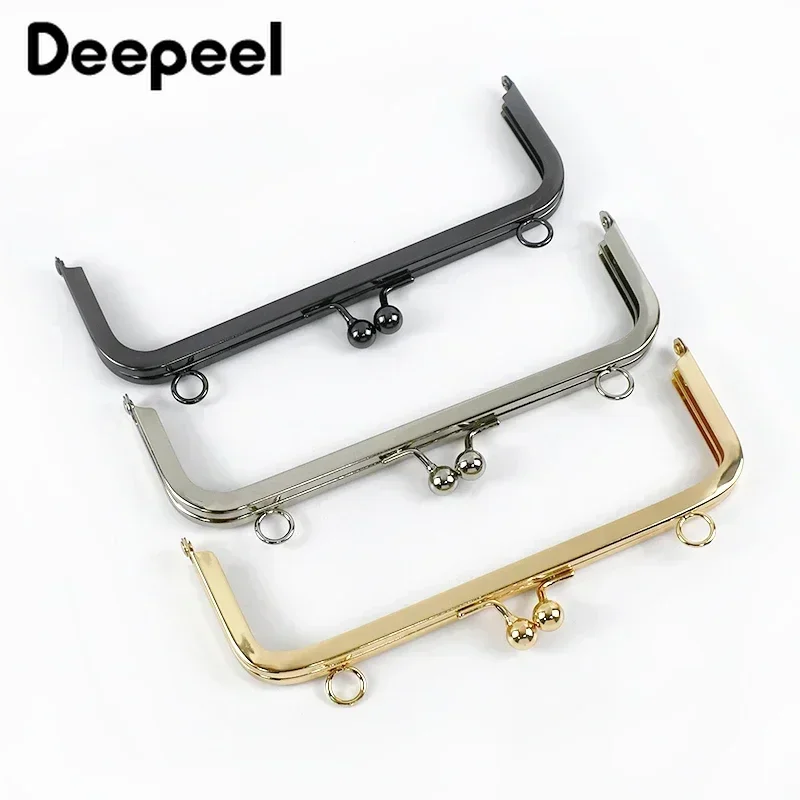 1/2/3/5Pcs 10/15/19cm Square Metal Purse Handbag Handles Bag Kiss Clasp Lock Frame Handle DIY Wallet Sewing Hardware Accessories