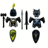 Ancient Roman Series Medieval Dragon Knight Family Black Snake Knight Model Assembly Figures, Suitable for Halloween Gifts/Easter Gifts/Thanksgiving Gifts/Birthday Gifts/Christmas Gifts, Perfect Home Decorations