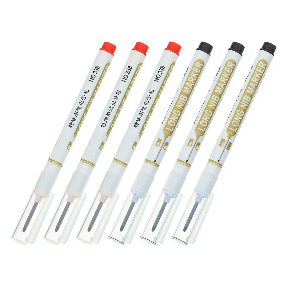 

Набор из 6 маркеров для глубокой разметки по дереву и строительным работам, точные маркеры-ручки