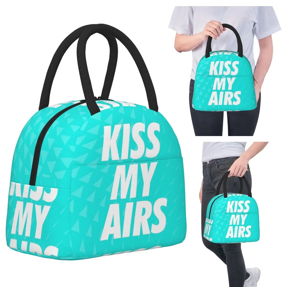 

Kiss My Airs Sneaker Head Hype Изолированная сумка для обеда для женщин Офисный холодильник Термальная коробка для еды Сумка Герметичные коробки для завтрака Контейнер