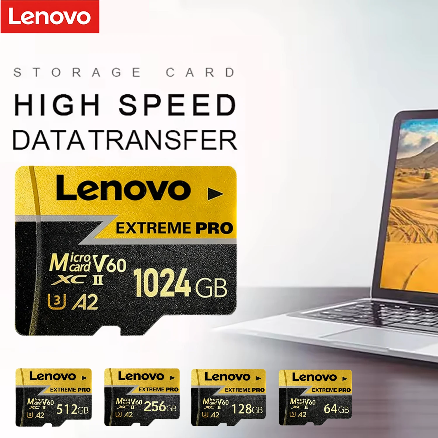 

Lenovo Micro SD Card Real Capacity SD Memory Card 1TB 512GB 256GB 128GB 64GB High Speed C10 TF Flash Card Waterproof For Camera