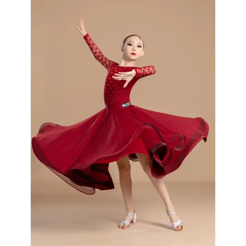 

2024 Modern Dance Clothing Professional Girls'Competition Clothing Women's New Long Dance Skirt Art Test Costumes