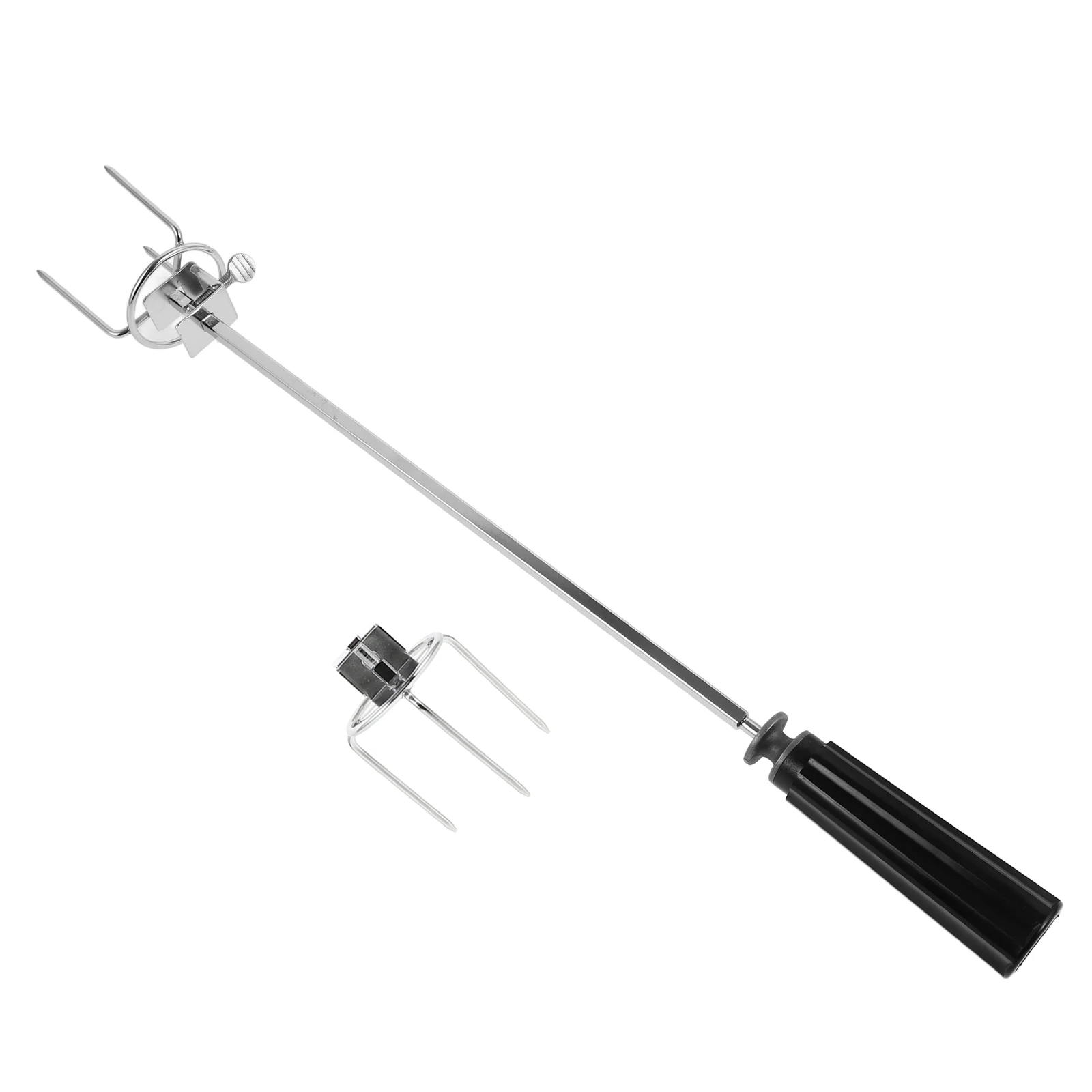 

Stainless Steel BBQ Fork Rotisserie Chicken Spit Grill Meat Turkey Tool Cooking Fork Kitchen Gadgets Portable Easy Clean
