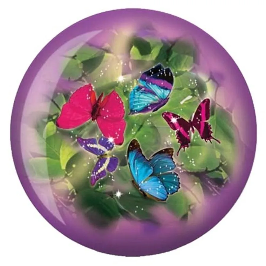 

Butterflies Glow Viz-A-Ball Bowling Ball 8lbs Perfect for Nighttime Bowling Arenas and Indoor Lanes Features Enhanced Visibilit