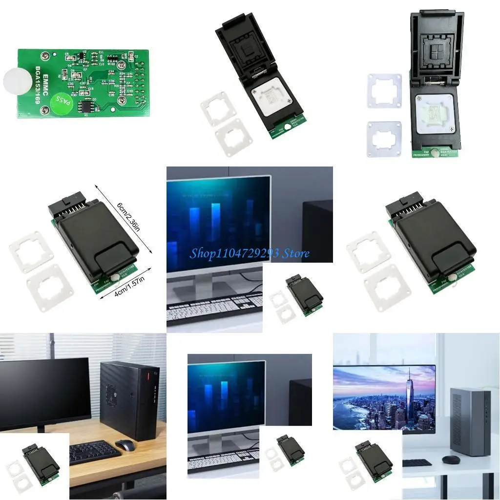 

Y2GD Reliable Contact EMMC BGA153 BGA169 Adapter Socket for T48 Programmer Adapter Probe Holder for Electronic Studios